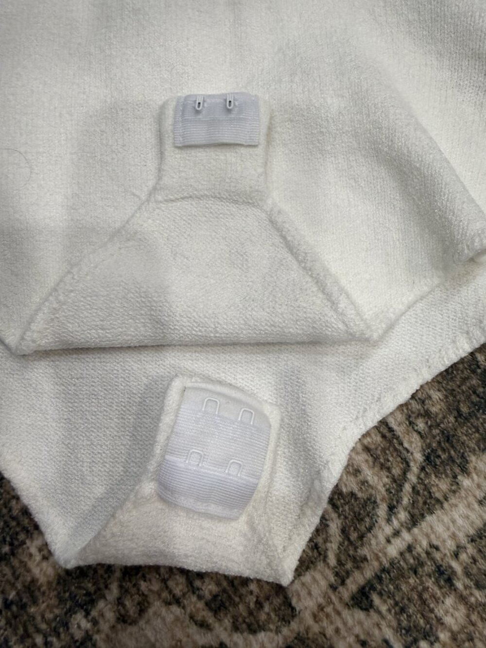 Maria Flor Ivory Scalloped Pointelle Knit Bodysuit Brazil - Picture 3 of 7
